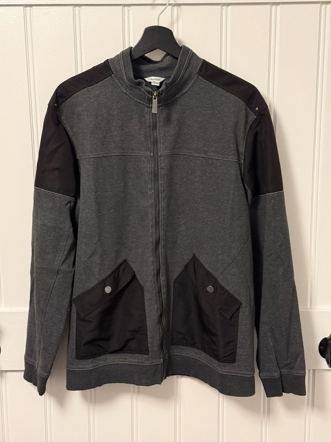 Calvin Klein Men's Full-Zip Contrast Panel Sweatshirt Jacket 2