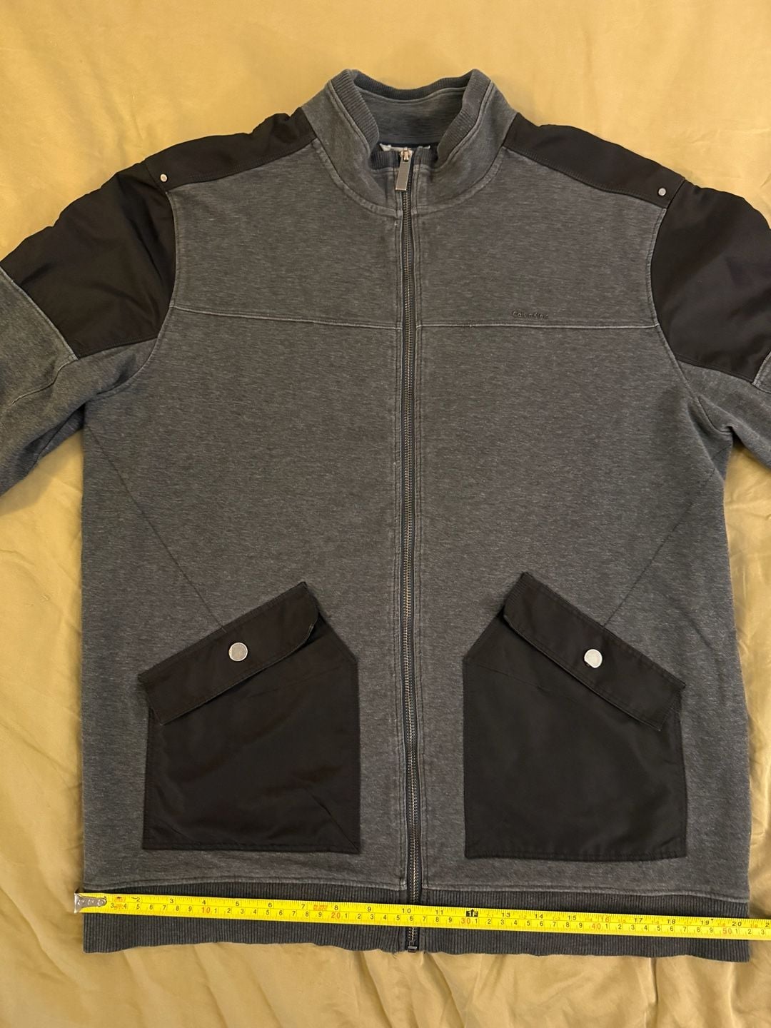 Calvin Klein Men's Full-Zip Contrast Panel Sweatshirt Jacket 11
