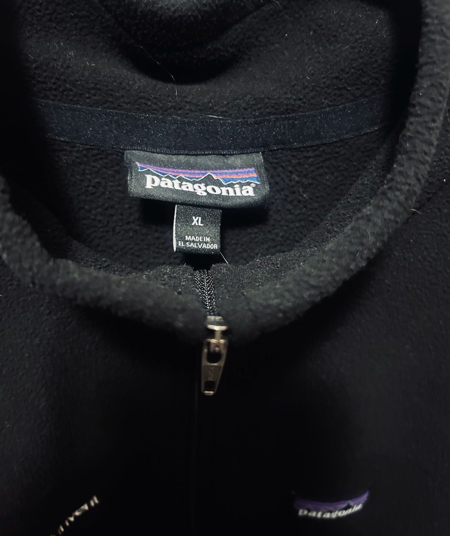 Patagonia Microdini 1/4 Zip Fleece Pullover Size XL Black 3