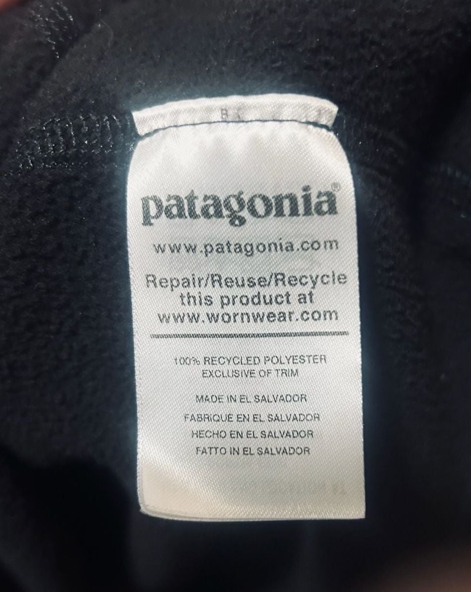 Patagonia Microdini 1/4 Zip Fleece Pullover Size XL Black 4