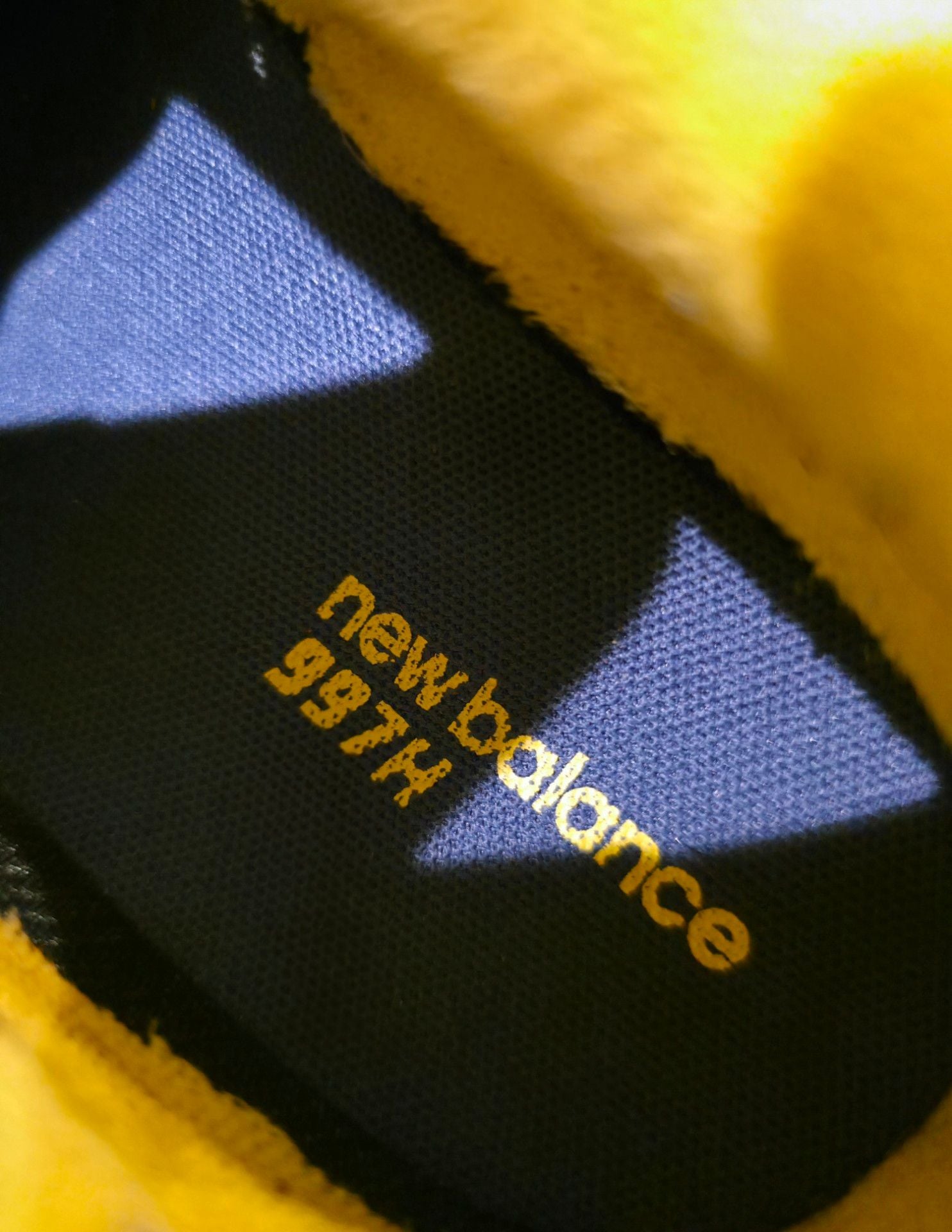 New Balance 997H Cordura Navy and Yellow Sneakers 10