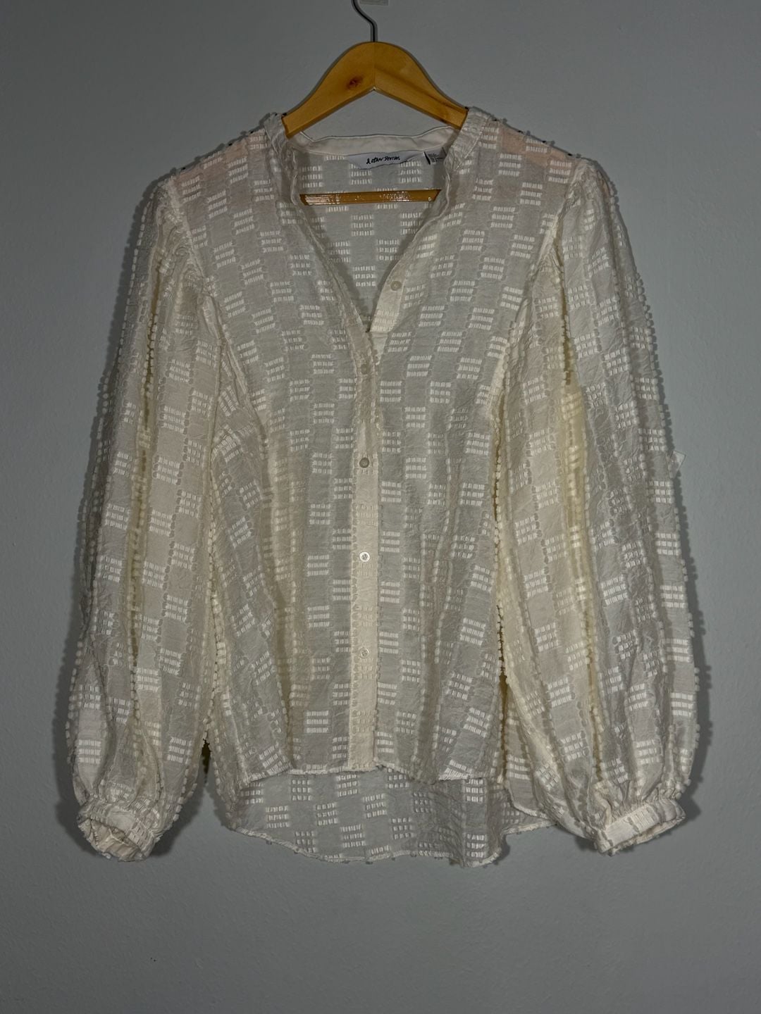 & Other Stories Textured Voluminous Sleeve Blouse 2