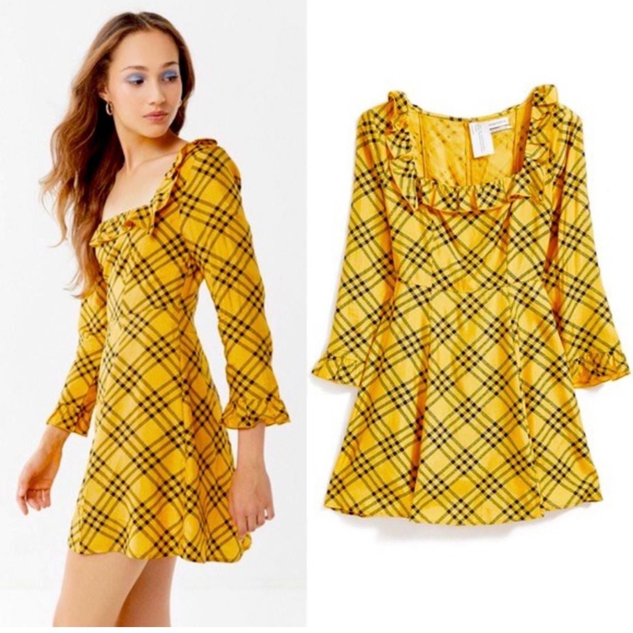 Urban Outfitters Kristen Tartan Clueless Style Plaid Fall Dress 2