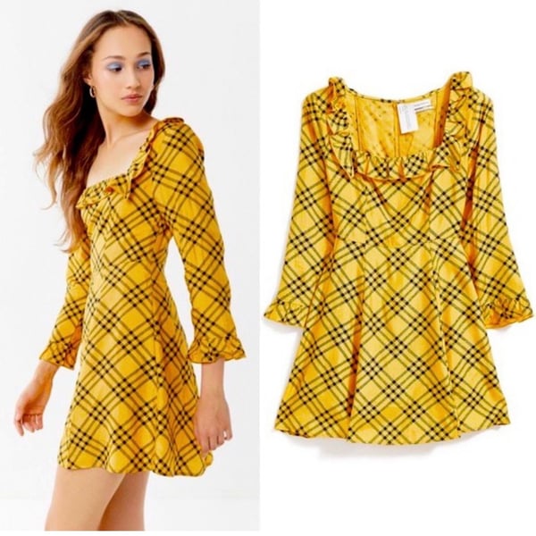 Urban Outfitters Kristen Tartan Clueless Style Plaid Fall Dress