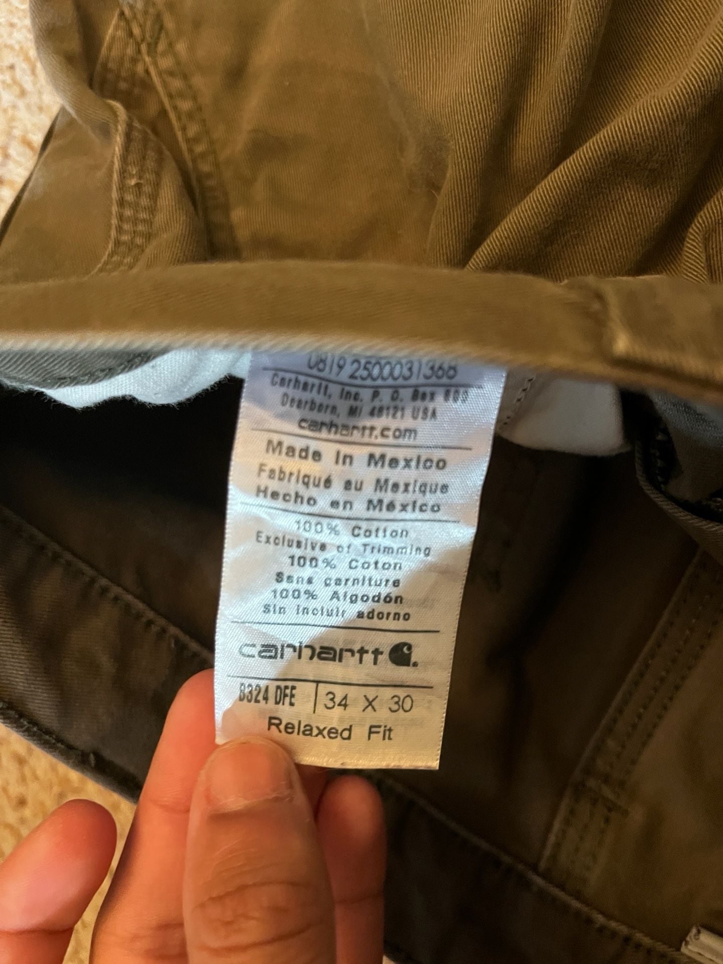 Carhartt B324 Relaxed Fit Double-Front Dungaree Work Pants - 34x30 4