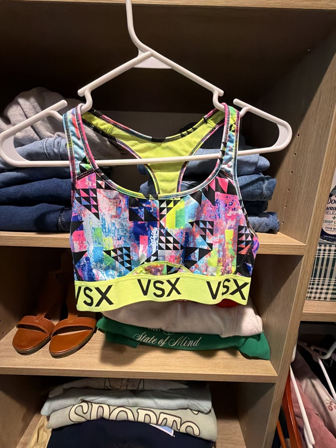 Victoria's Secret VSX Sport Racerback Geometric Print Sports Bra 1
