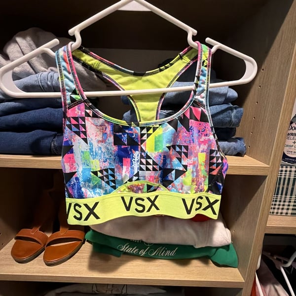 Victoria's Secret VSX Sport Racerback Geometric Print Sports Bra