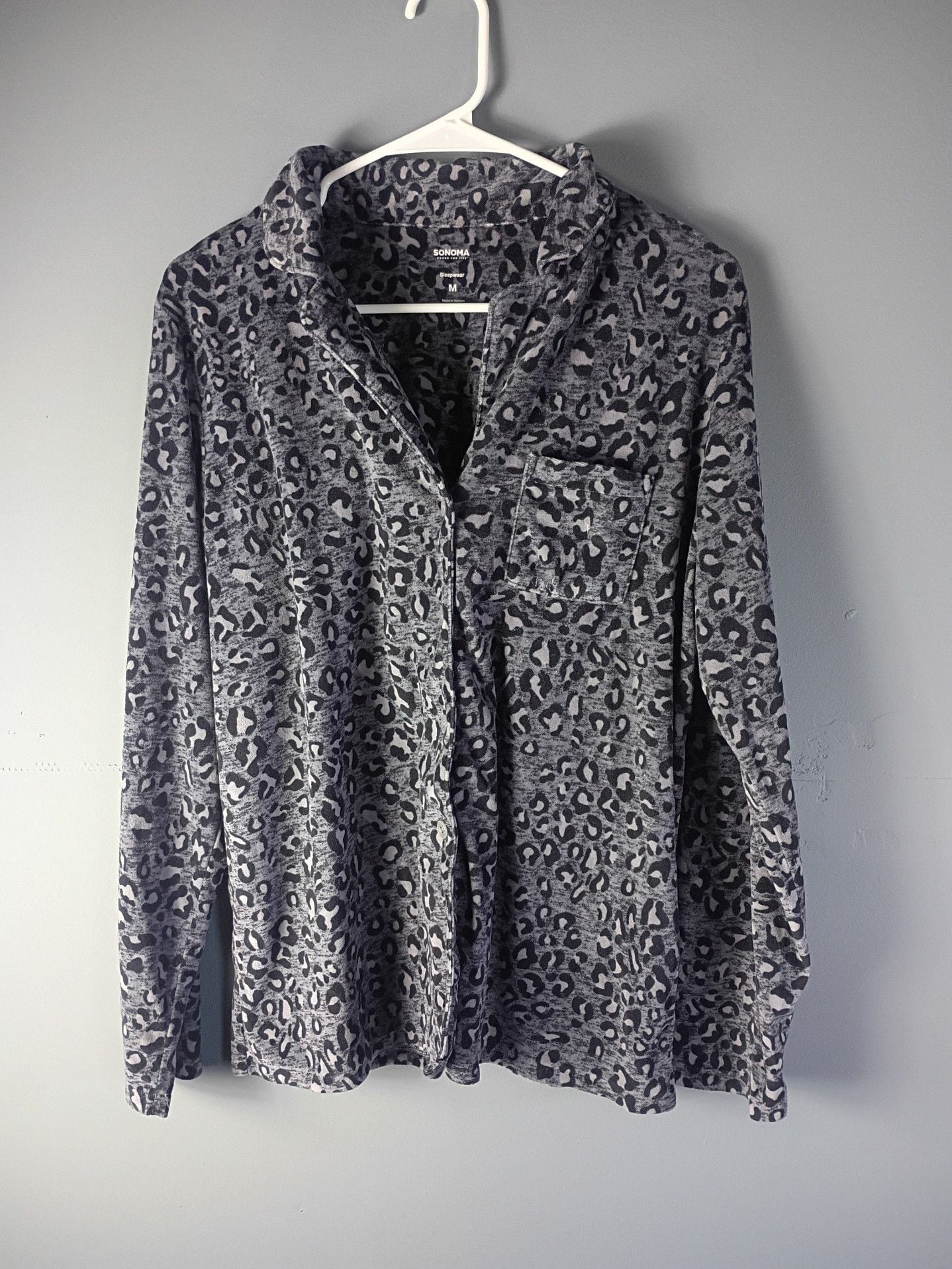 Sonoma Goods For Life Women's Leopard Print Faux Fur Pajama Set 1
