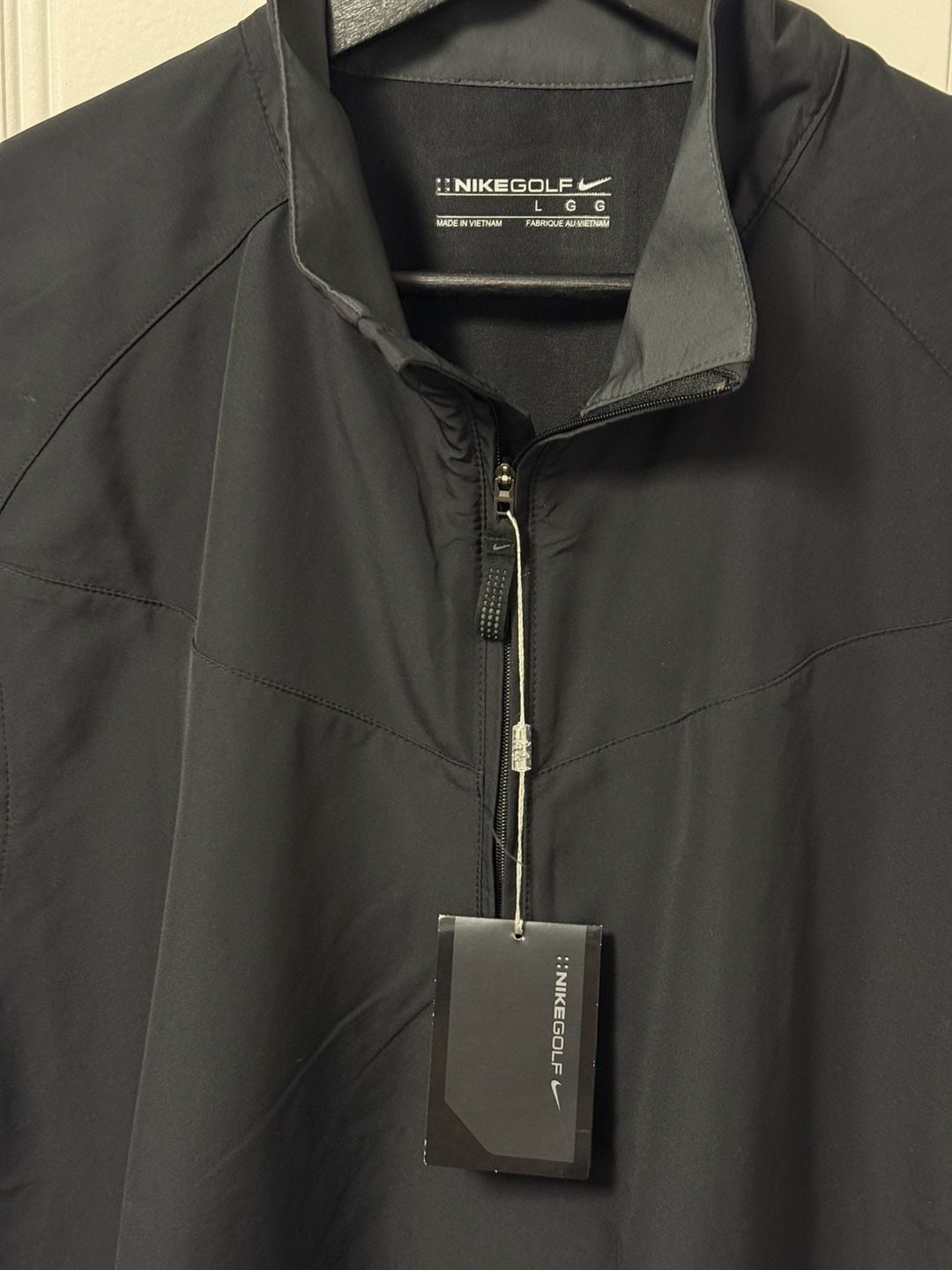 Nike Golf Men's Black Quarter-Zip Sleeveless Wind Vest NWT! 4