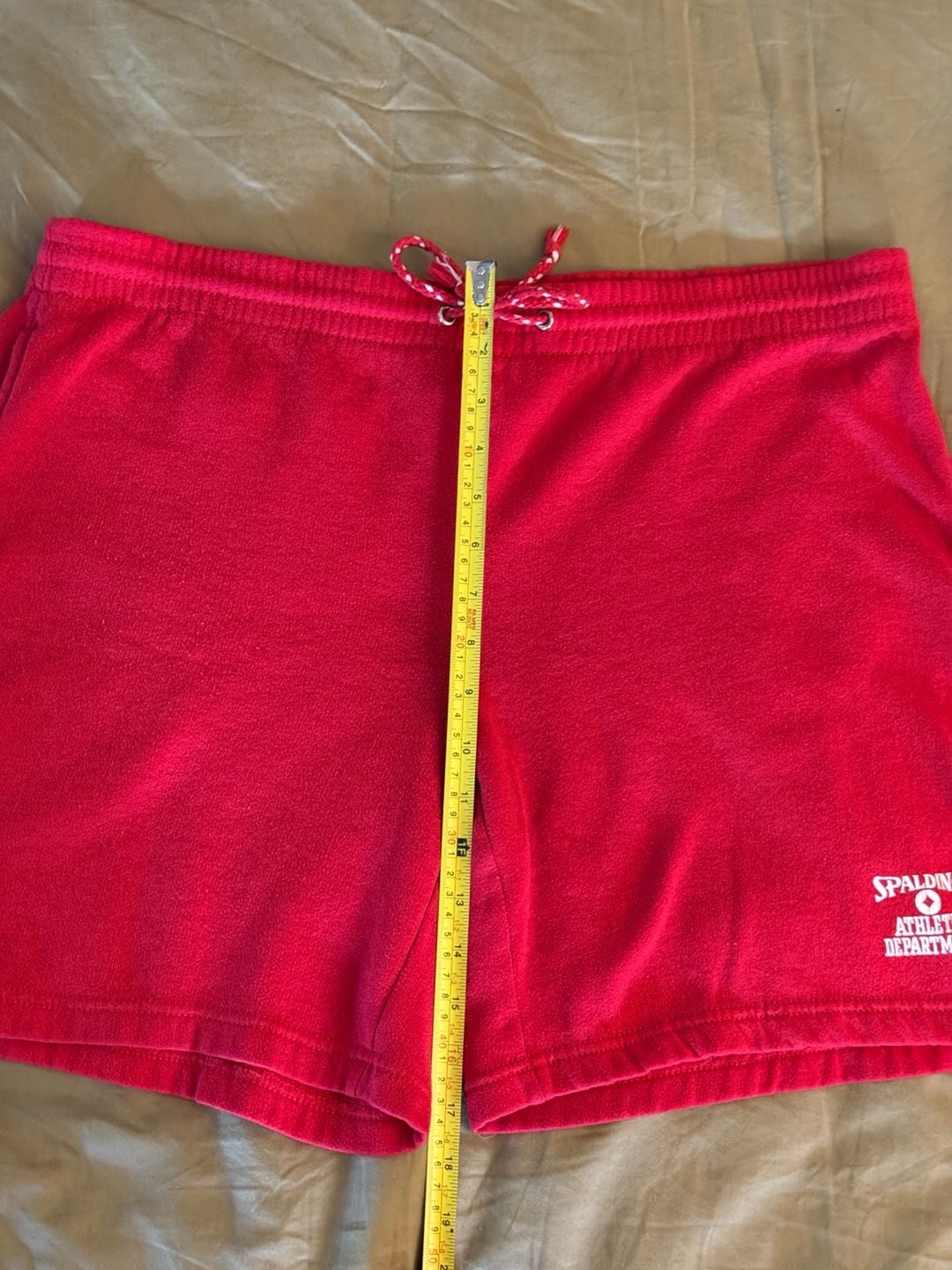 Vintage Spalding Athletic Department Vintage Red Sweat Shorts - Size Medium 9