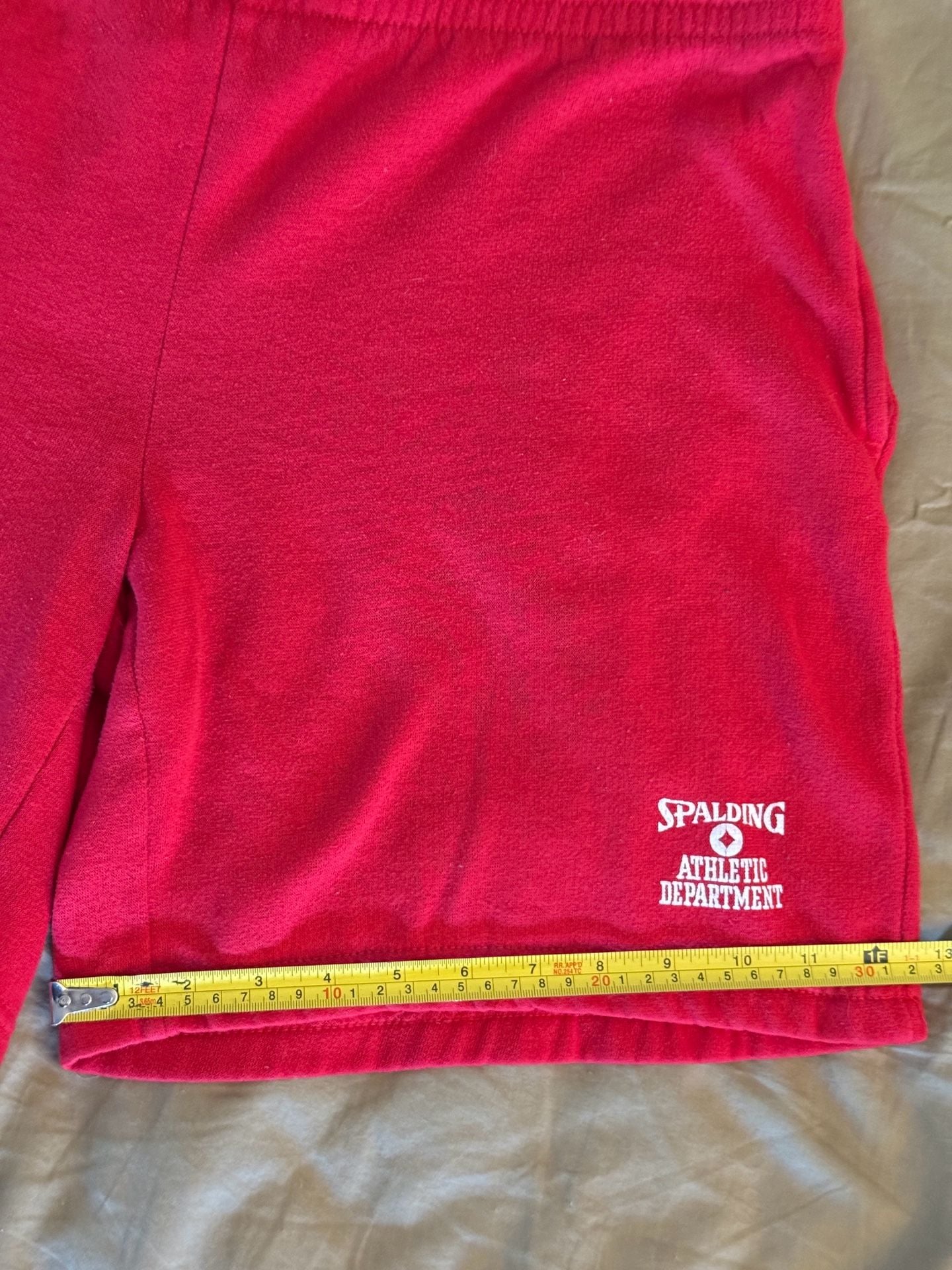 Vintage Spalding Athletic Department Vintage Red Sweat Shorts - Size Medium 10