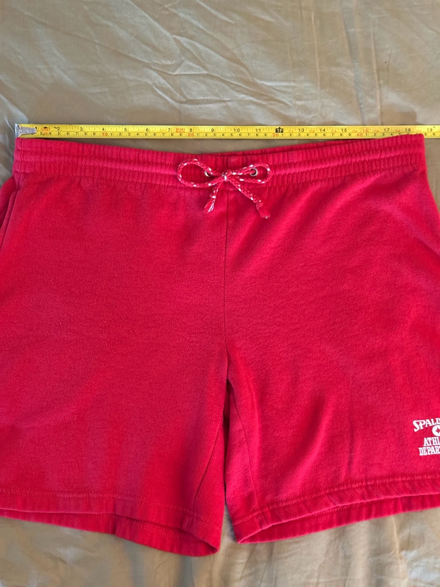 Vintage Spalding Athletic Department Vintage Red Sweat Shorts - Size Medium 11