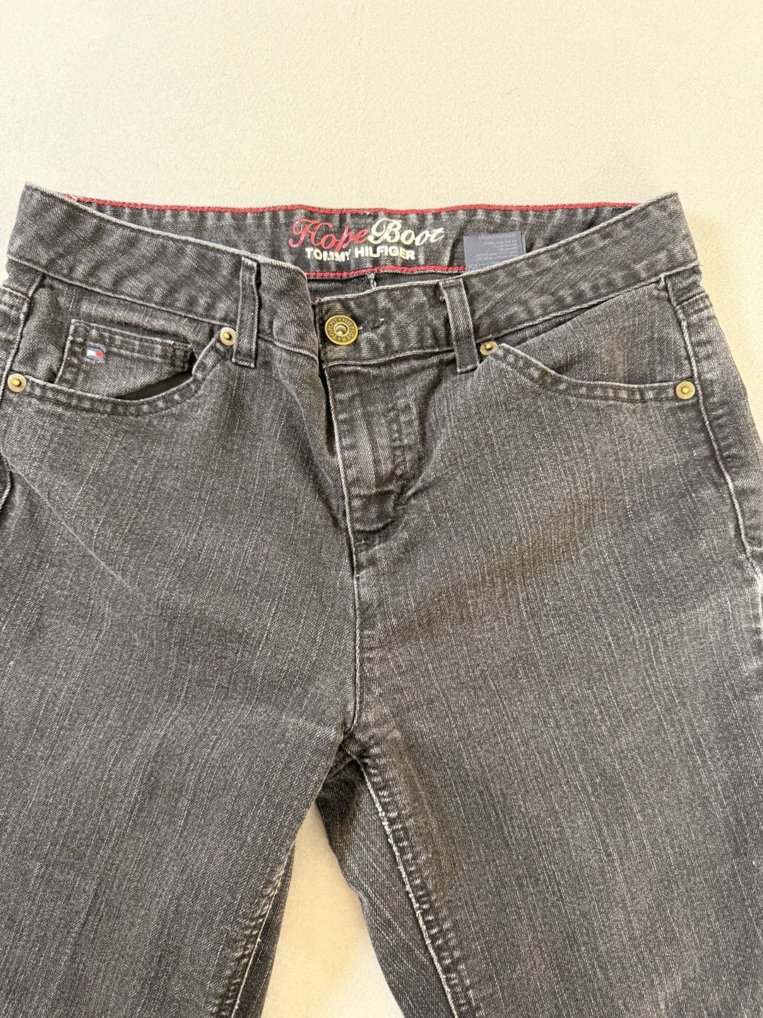 Tommy Hilfiger Hope Bootcut Jeans Women's Size 10-32L Black Denim 3