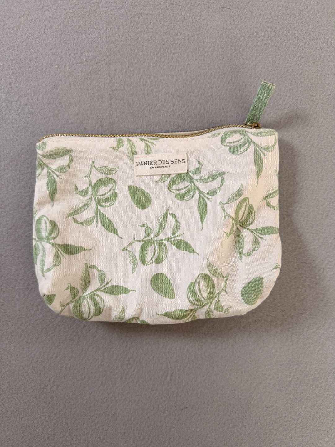 Panier Des Sens En Provence Canvas Cosmetic Travel Pouch - Almond Print 2