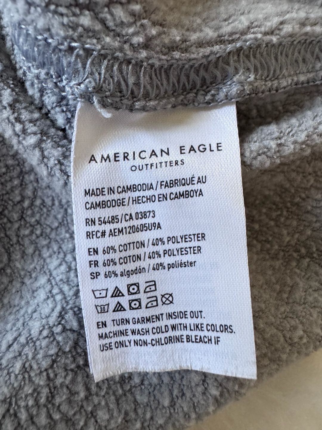 American Eagle Size S Women's Full-Zip Cropped Hoodie in Dusty Blue 6