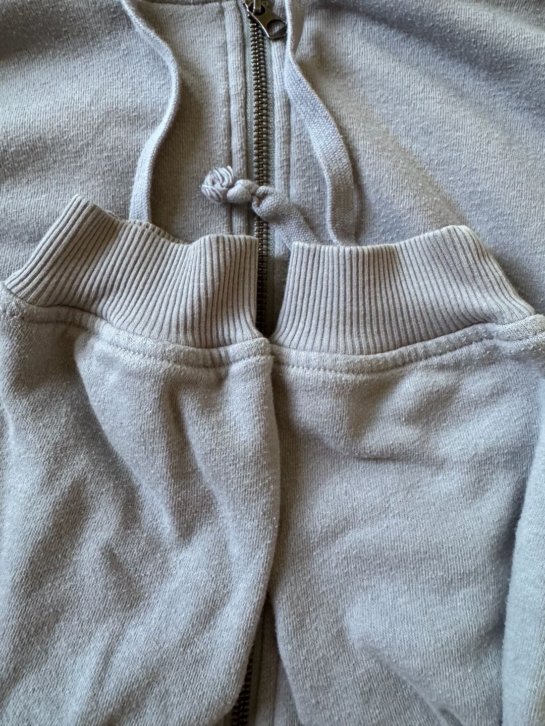 American Eagle Size S Women's Full-Zip Cropped Hoodie in Dusty Blue 8