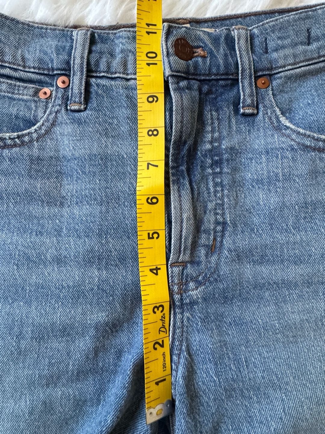 Madewell The Perfect Vintage Jean High-Rise Straight Leg Distressed Denim Sz 25 9