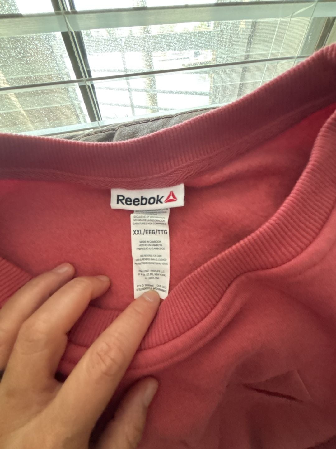 Reebok Women's Crewneck Pullover Sweatshirt in Dusty Red 3