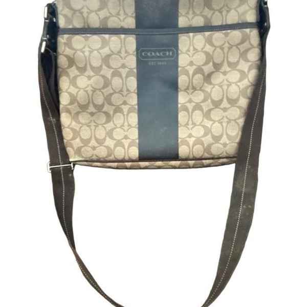 Coach Heritage Signature Small Zip Top Crossbody Bag F71131