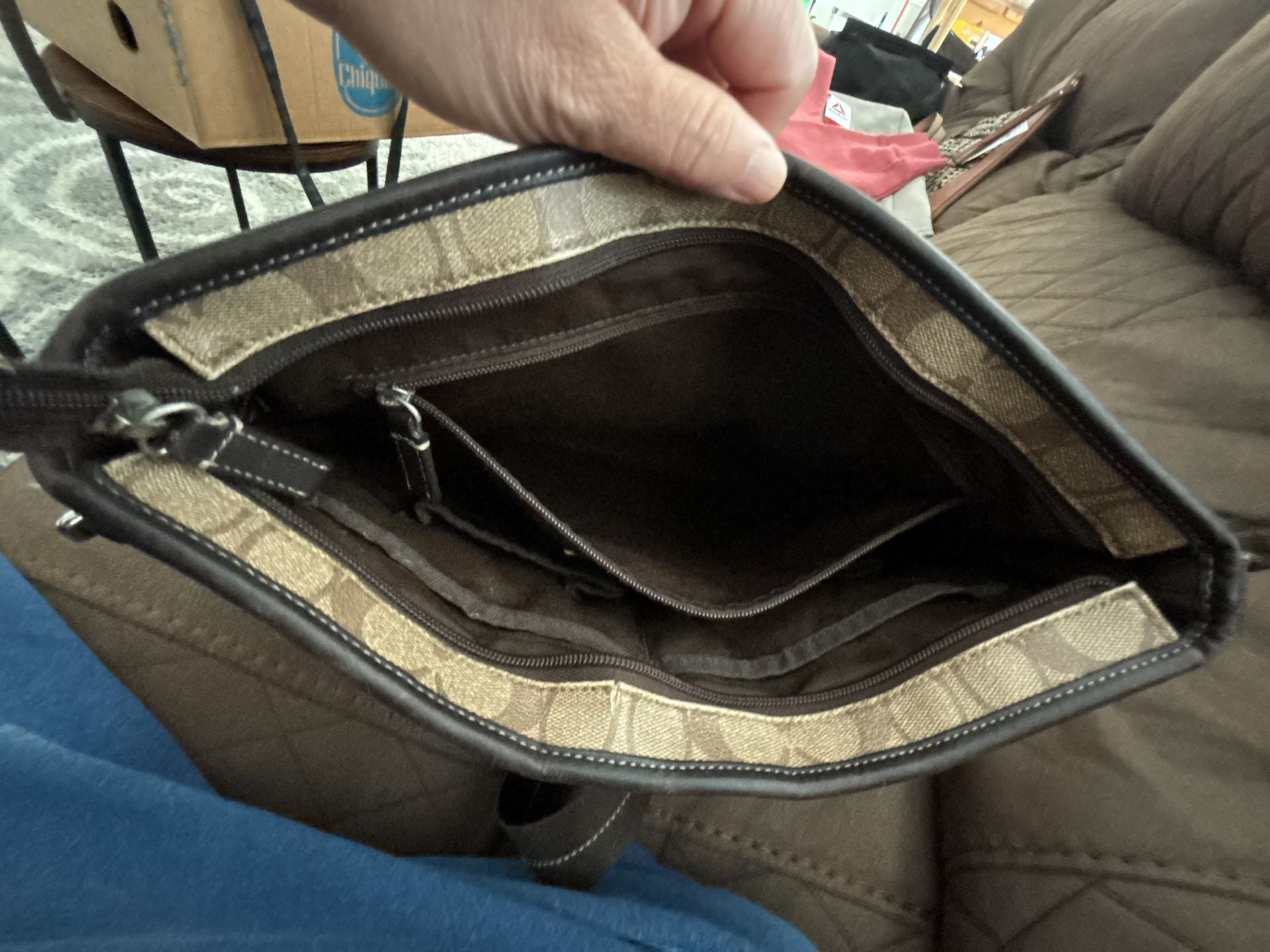 Coach Heritage Signature Small Zip Top Crossbody Bag F71131 5