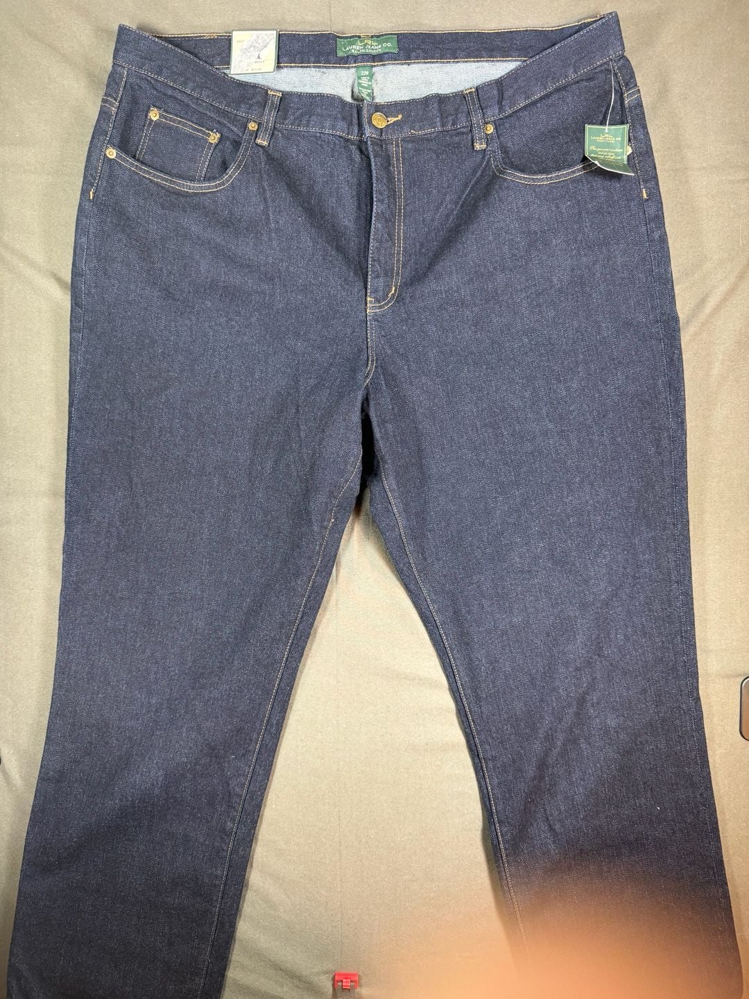 Lauren Jeans Co. Ralph Lauren Women's Dark Wash Straight Leg Jeans Size 22W 4