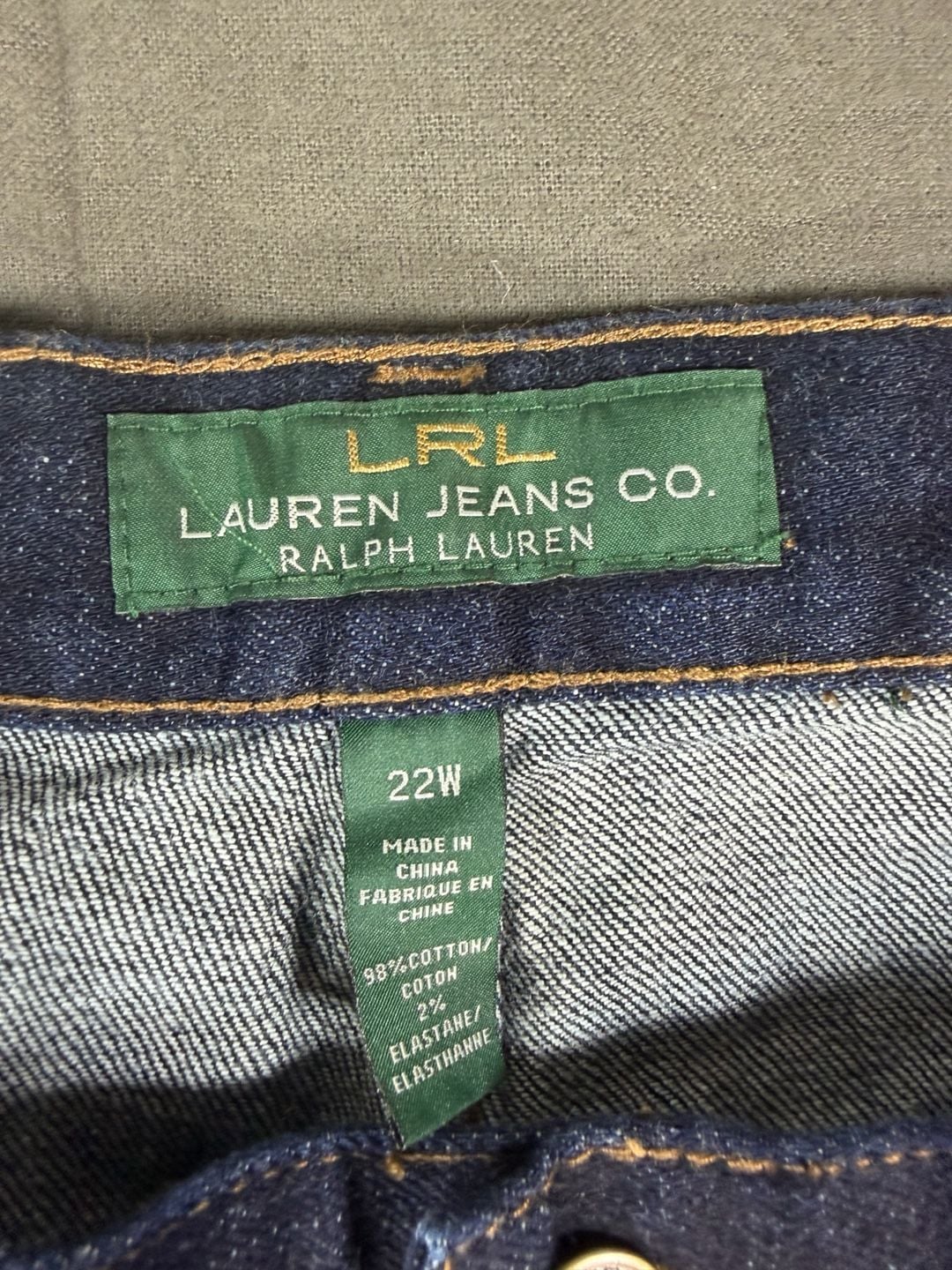 Lauren Jeans Co. Ralph Lauren Women's Dark Wash Straight Leg Jeans Size 22W 5
