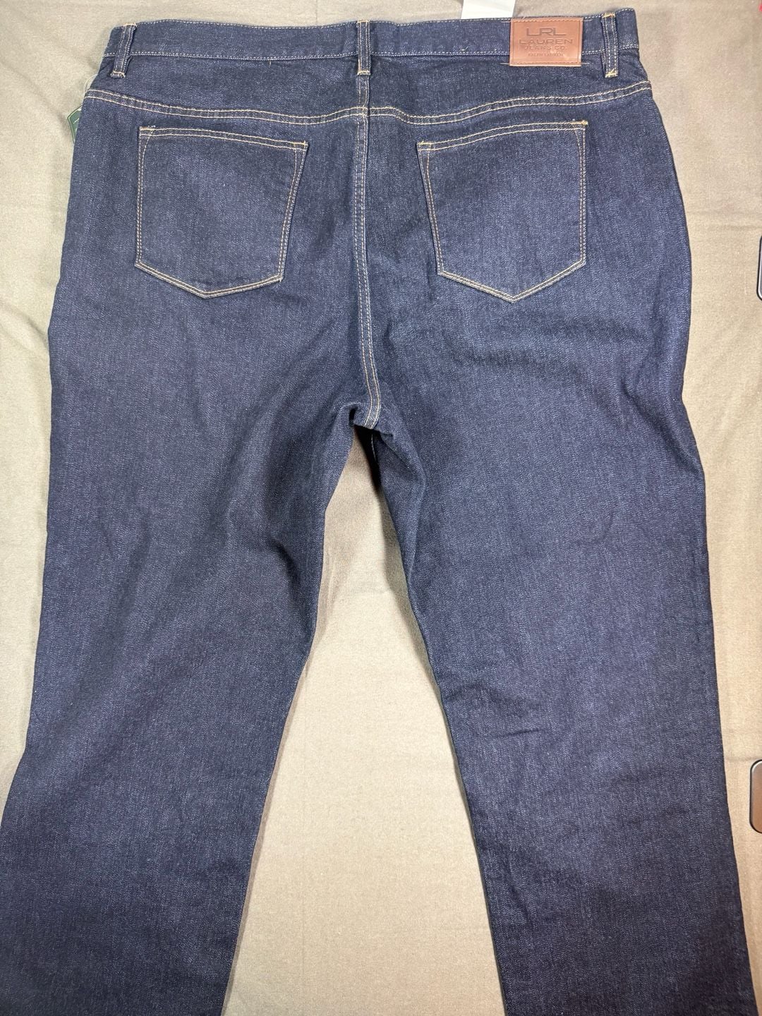 Lauren Jeans Co. Ralph Lauren Women's Dark Wash Straight Leg Jeans Size 22W 6