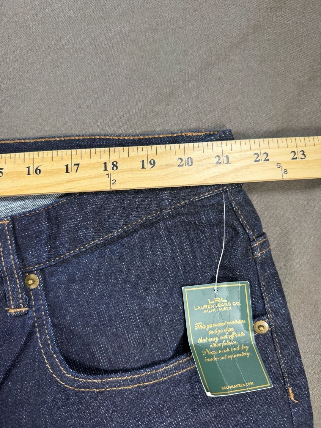 Lauren Jeans Co. Ralph Lauren Women's Dark Wash Straight Leg Jeans Size 22W 7