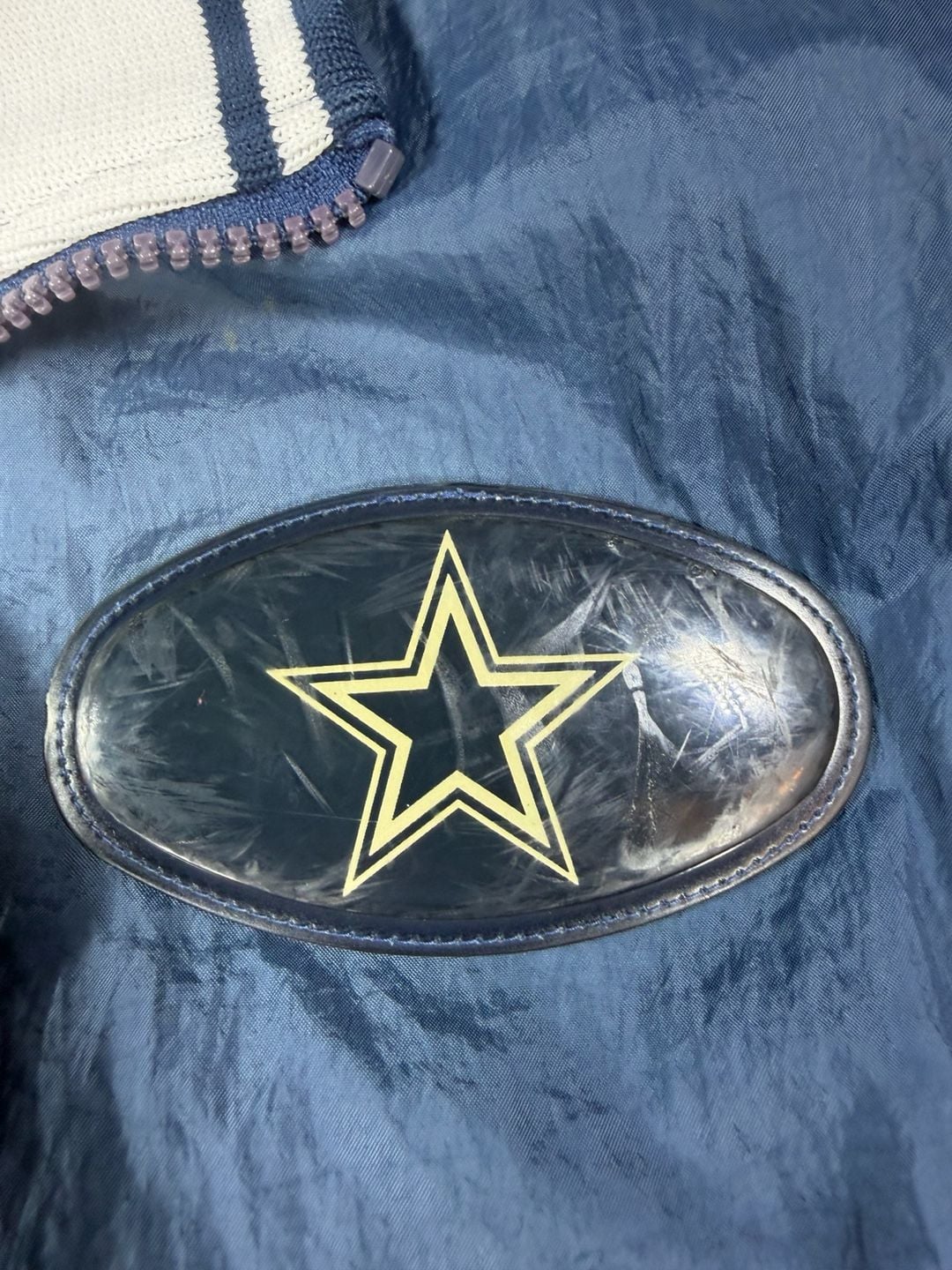 Vintage 90s Dallas Cowboys Pro Player NFL Quarter-Zip Pullover Windbreaker Jacket XXL 10