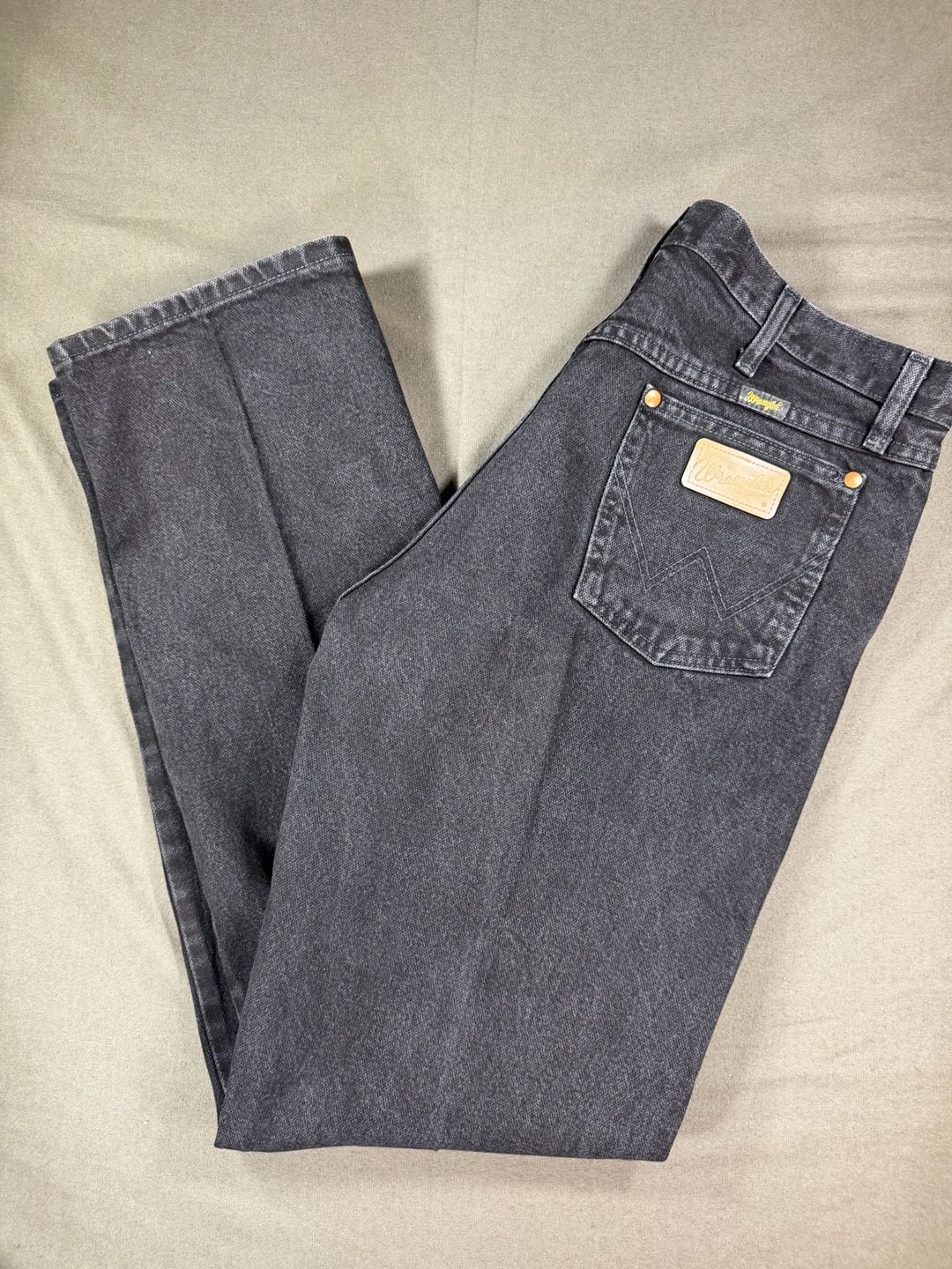 Wrangler A205 Straight Leg Black Denim Jeans 2