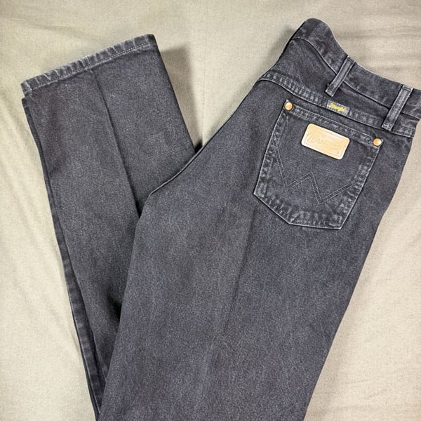 Wrangler A205 Straight Leg Black Denim Jeans