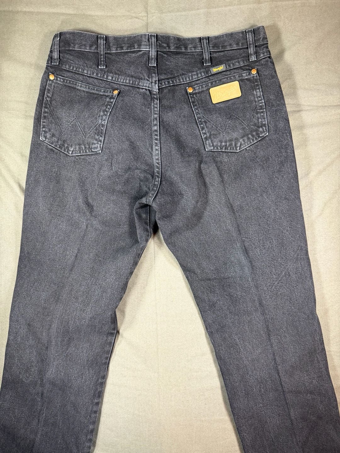 Wrangler A205 Straight Leg Black Denim Jeans 4