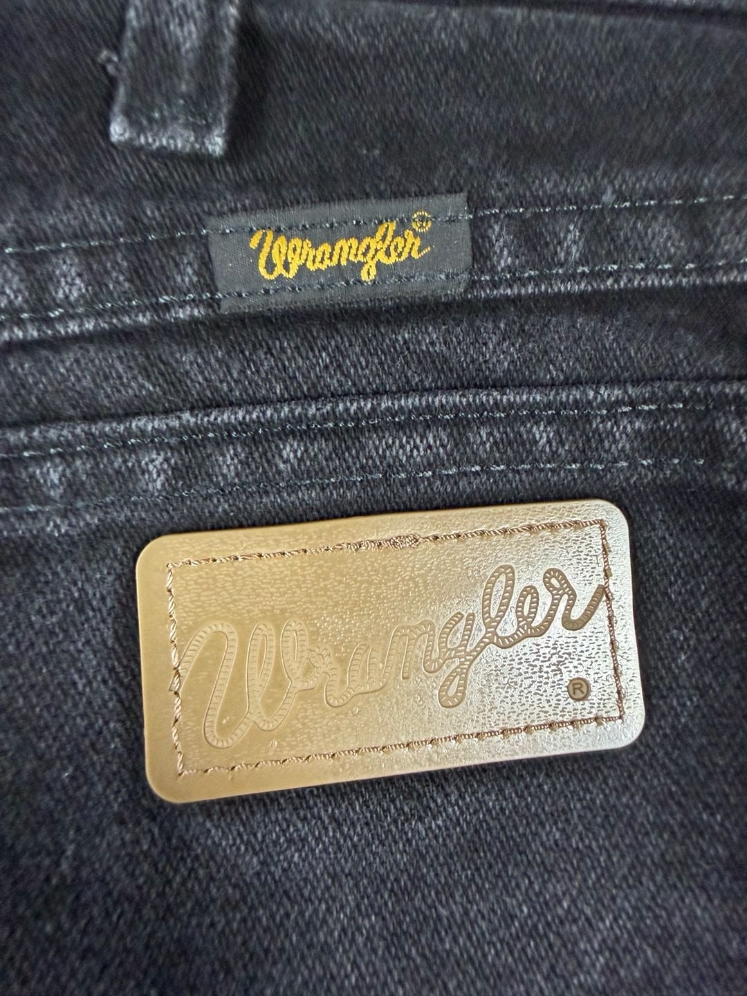 Wrangler A205 Straight Leg Black Denim Jeans 6