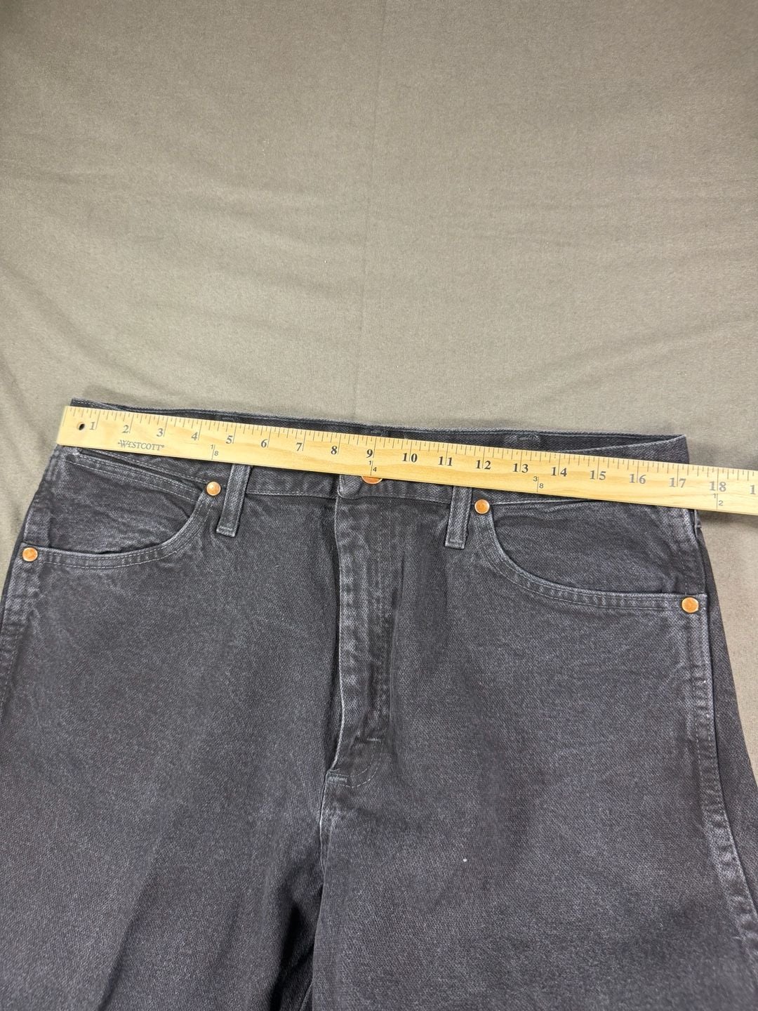 Wrangler A205 Straight Leg Black Denim Jeans 7