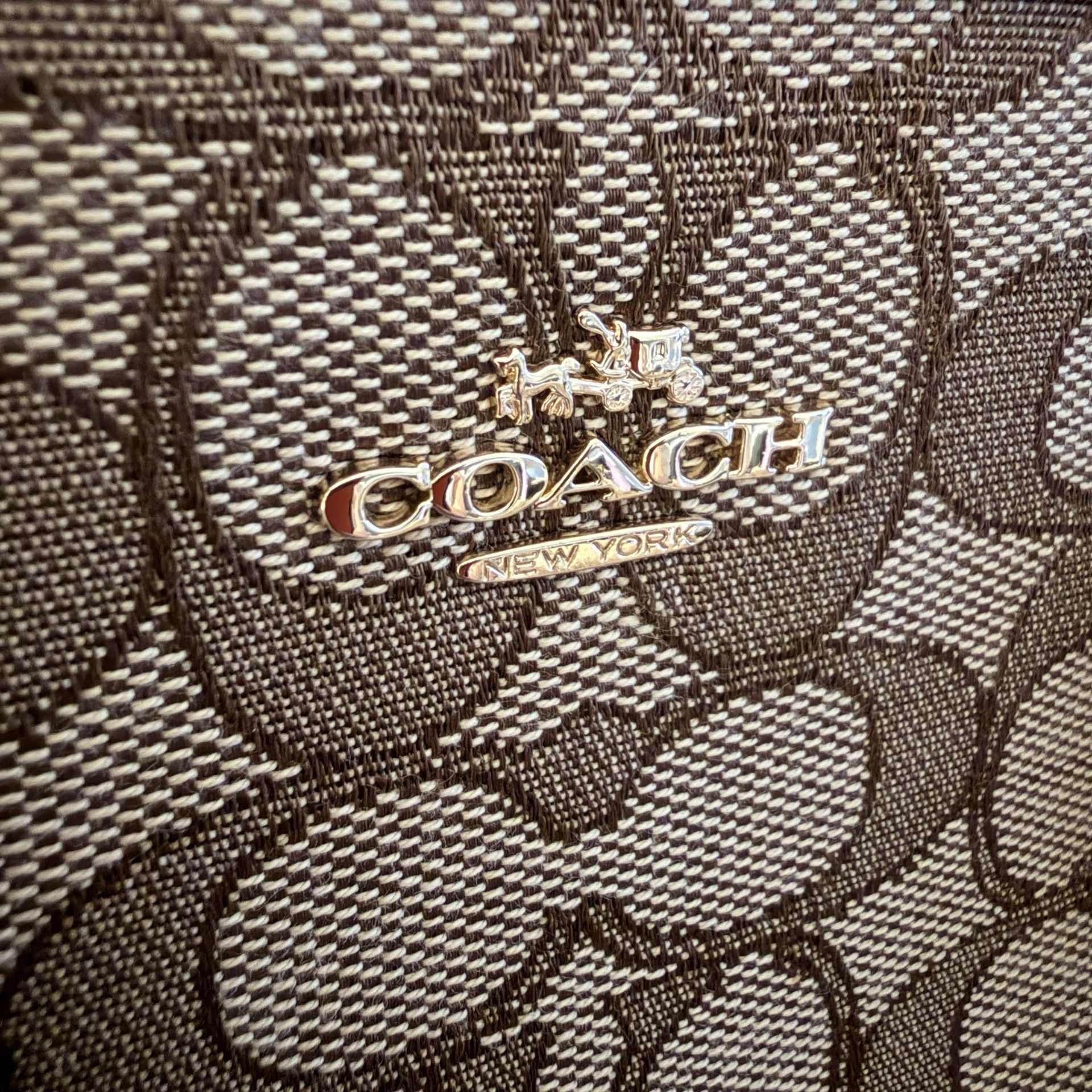 Coach Signature Stanton 26 Carryall Handbag in Khaki/Brown 16