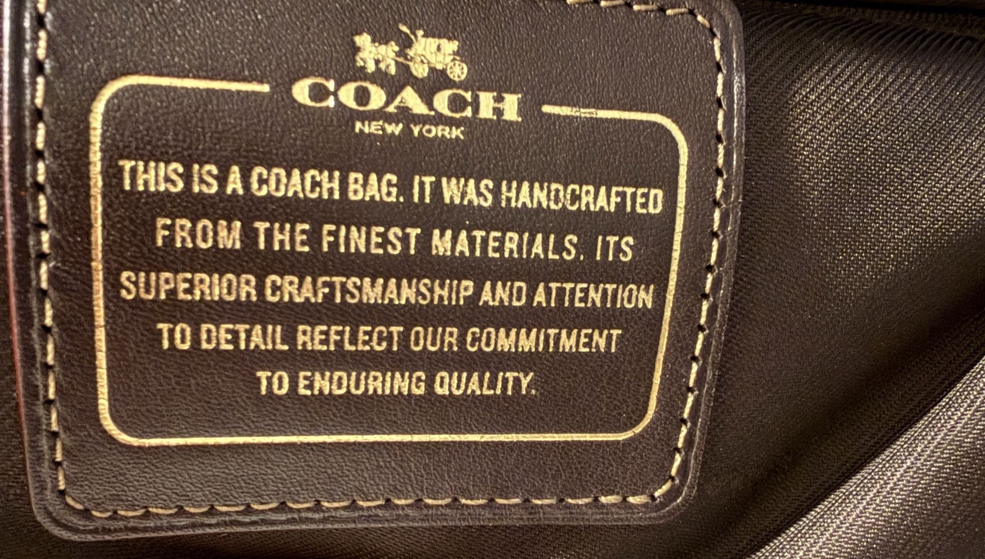 Coach Signature Stanton 26 Carryall Handbag in Khaki/Brown 22