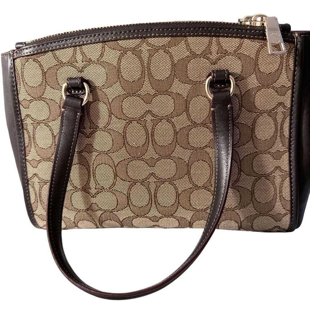 Coach Signature Stanton 26 Carryall Handbag in Khaki/Brown 5