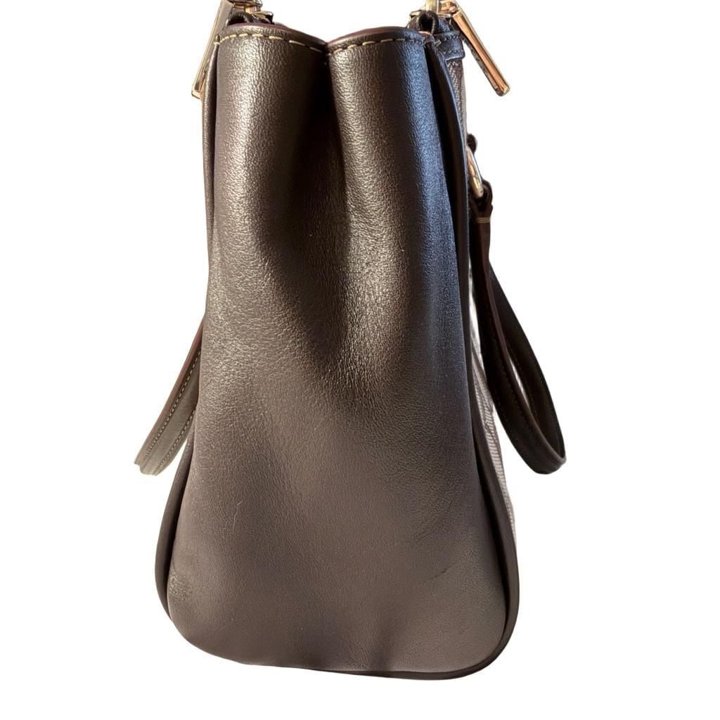 Coach Signature Stanton 26 Carryall Handbag in Khaki/Brown 6
