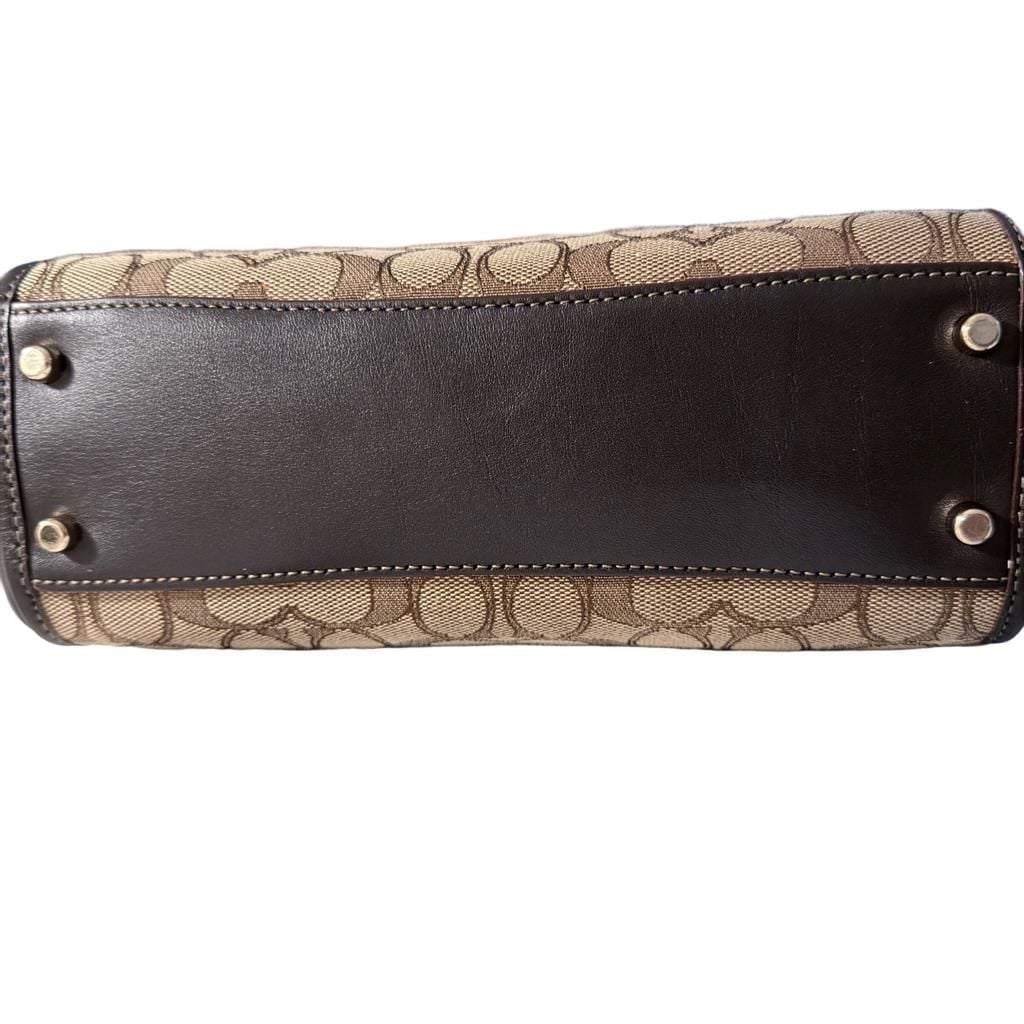 Coach Signature Stanton 26 Carryall Handbag in Khaki/Brown 7