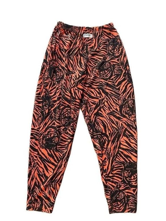 Vintage Zubaz Cincinnati Bengals Tiger Print Jogger / pajama Pants 2