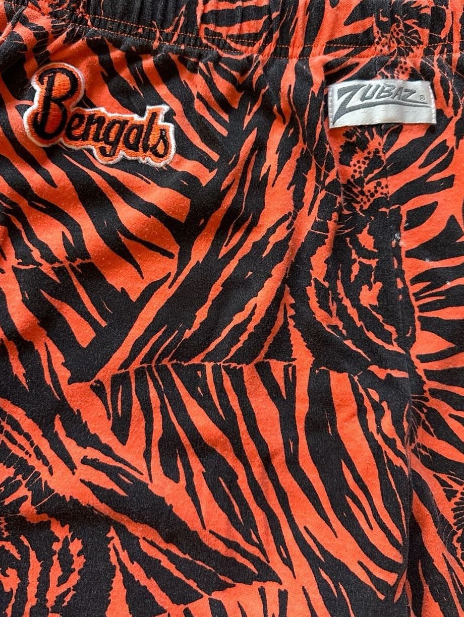 Vintage Zubaz Cincinnati Bengals Tiger Print Jogger / pajama Pants 3