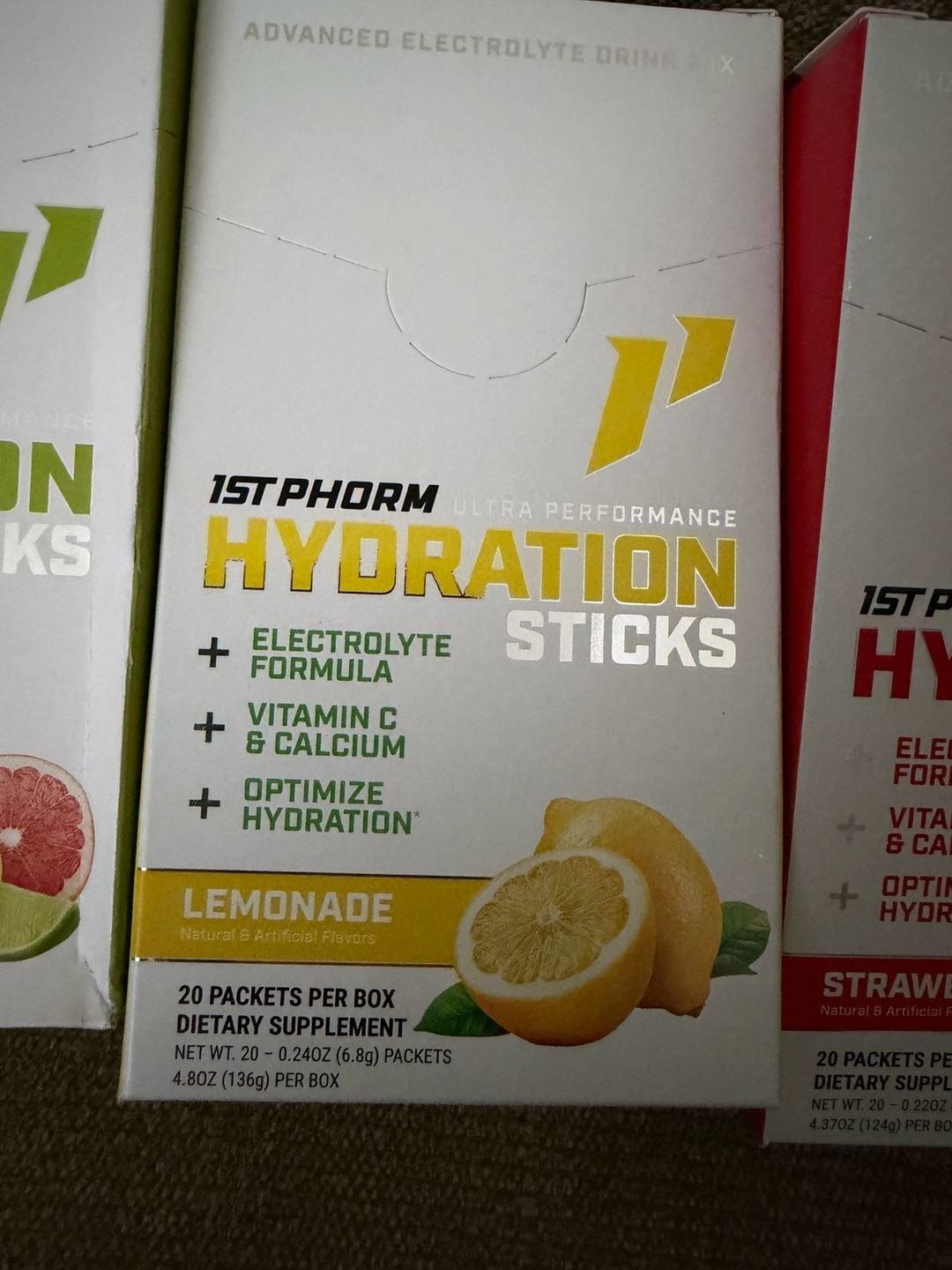 1st Phorm Hydration Sticks Electrolyte Powder Drink Mix - Bundle of 3 3