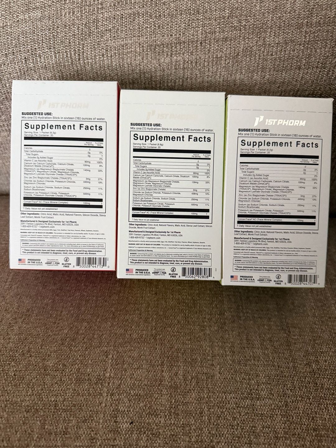 1st Phorm Hydration Sticks Electrolyte Powder Drink Mix - Bundle of 3 5