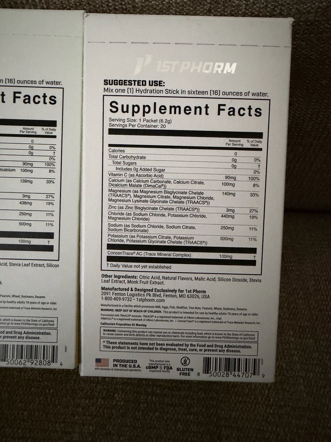1st Phorm Hydration Sticks Electrolyte Powder Drink Mix - Bundle of 3 6