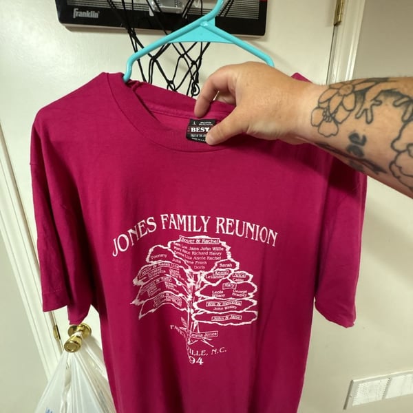 Vintage 1994 Jones Family Reunion Fayetteville, N.C. Graphic T-Shirt