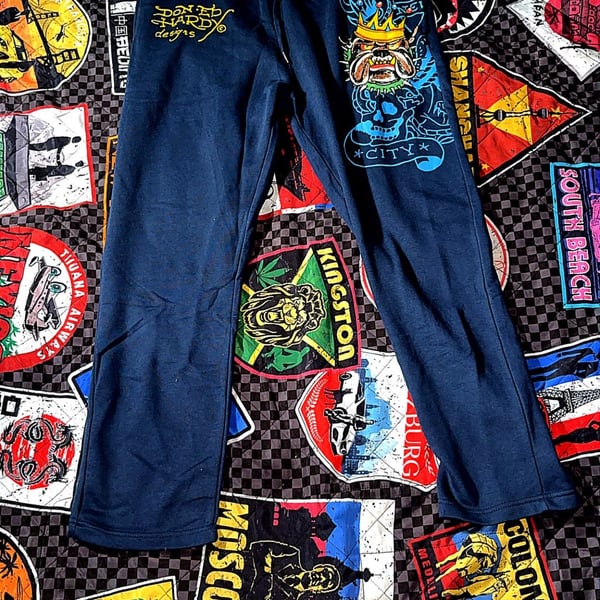 ED Hardy Men's Size Medium Panther Bulldog Sweatpant -EHM8003-7 NEW