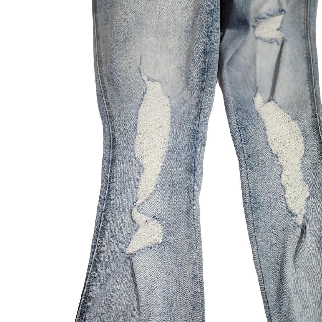 Arizona Jean Co. Women's Hi-Rise Curvy Skinny Distressed Light Wash Jeans Size 3 11