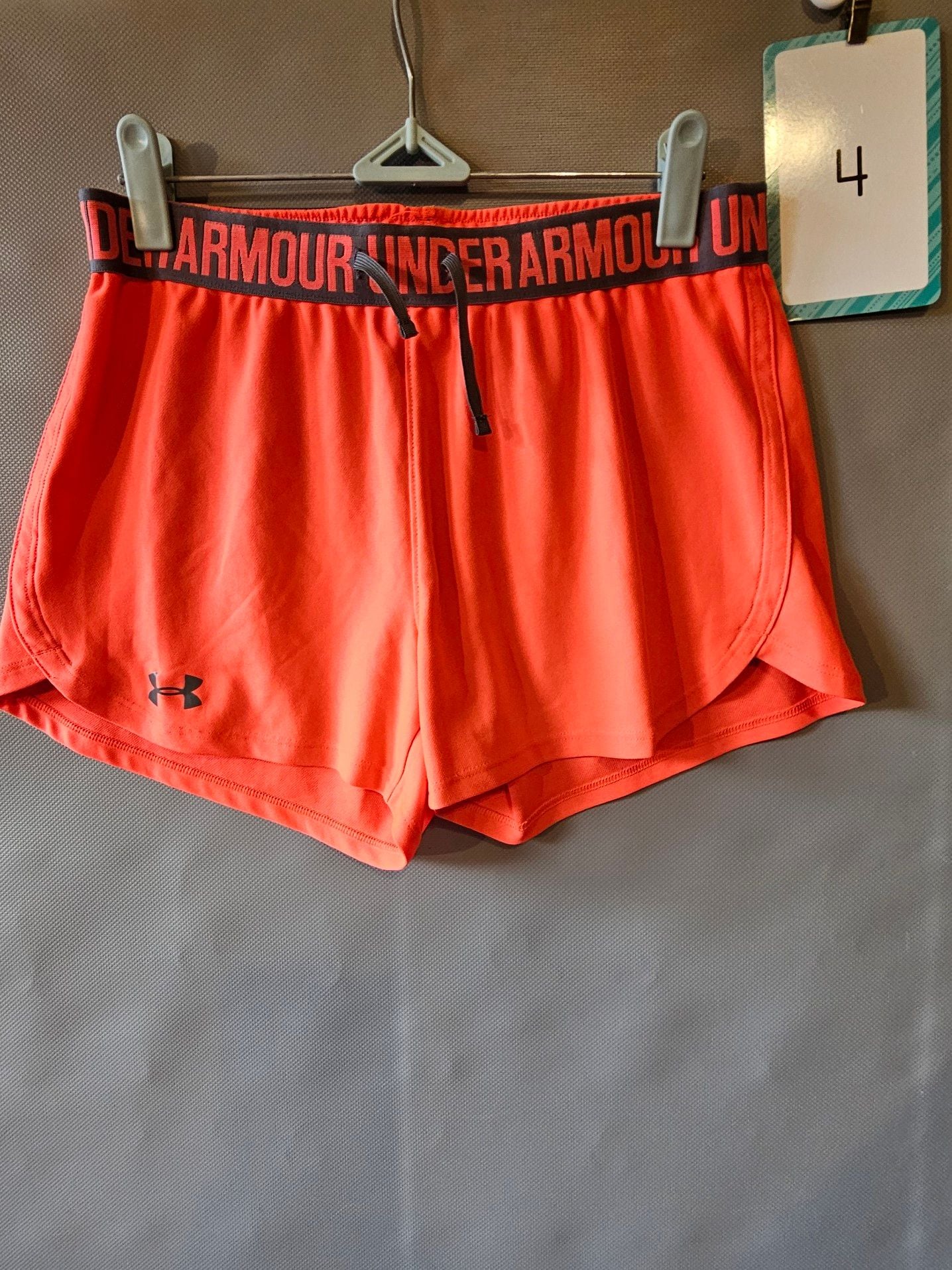 Under Armour HeatGear Women's Play Up Athletic Shorts in Vibrant Orange 2