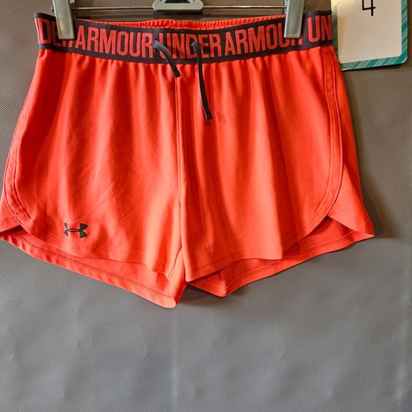 Under Armour HeatGear Women's Play Up Athletic Shorts in Vibrant Orange