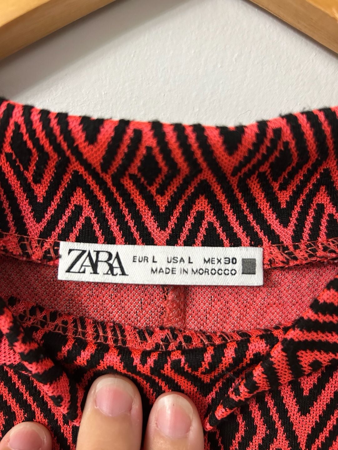 Zara Women's Geometric Jacquard Mock Neck Long Sleeve Tunic Dress 3
